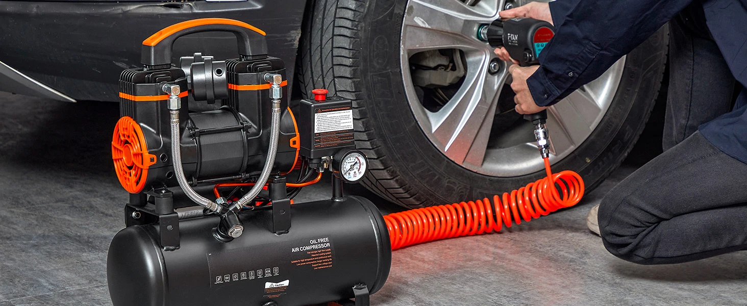 SucceBuy Air Compressor 9L 18L 24L 35L Oil-free Portable Air Pump for Home Repair Tire Inflation Woodwork Nailing Compressor