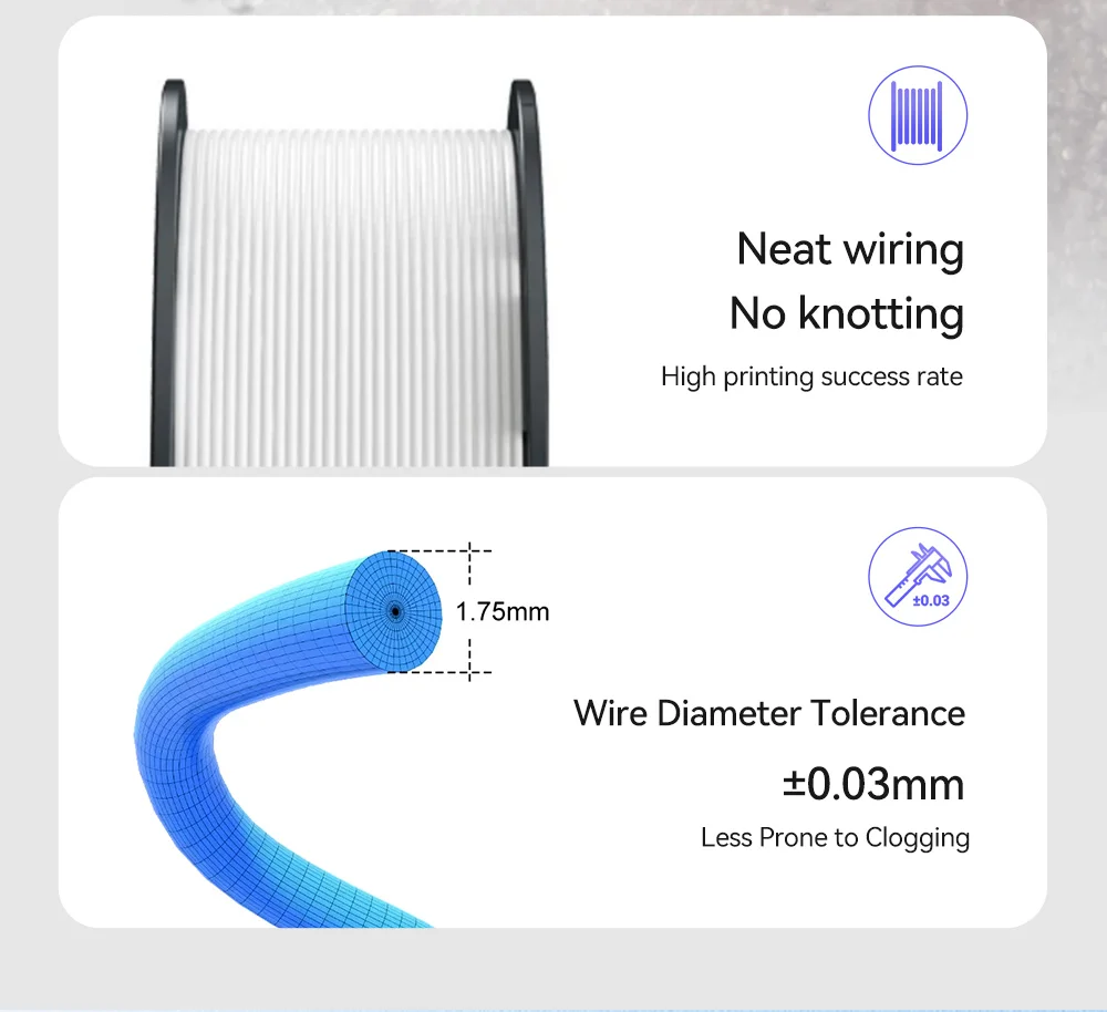 KINGROON Flexible TPU Filament 1.75mm, 5KG 10KG 3D Printing TPU Filament For 3D Printer, Soft 3D Plastic Material Non-Toxic