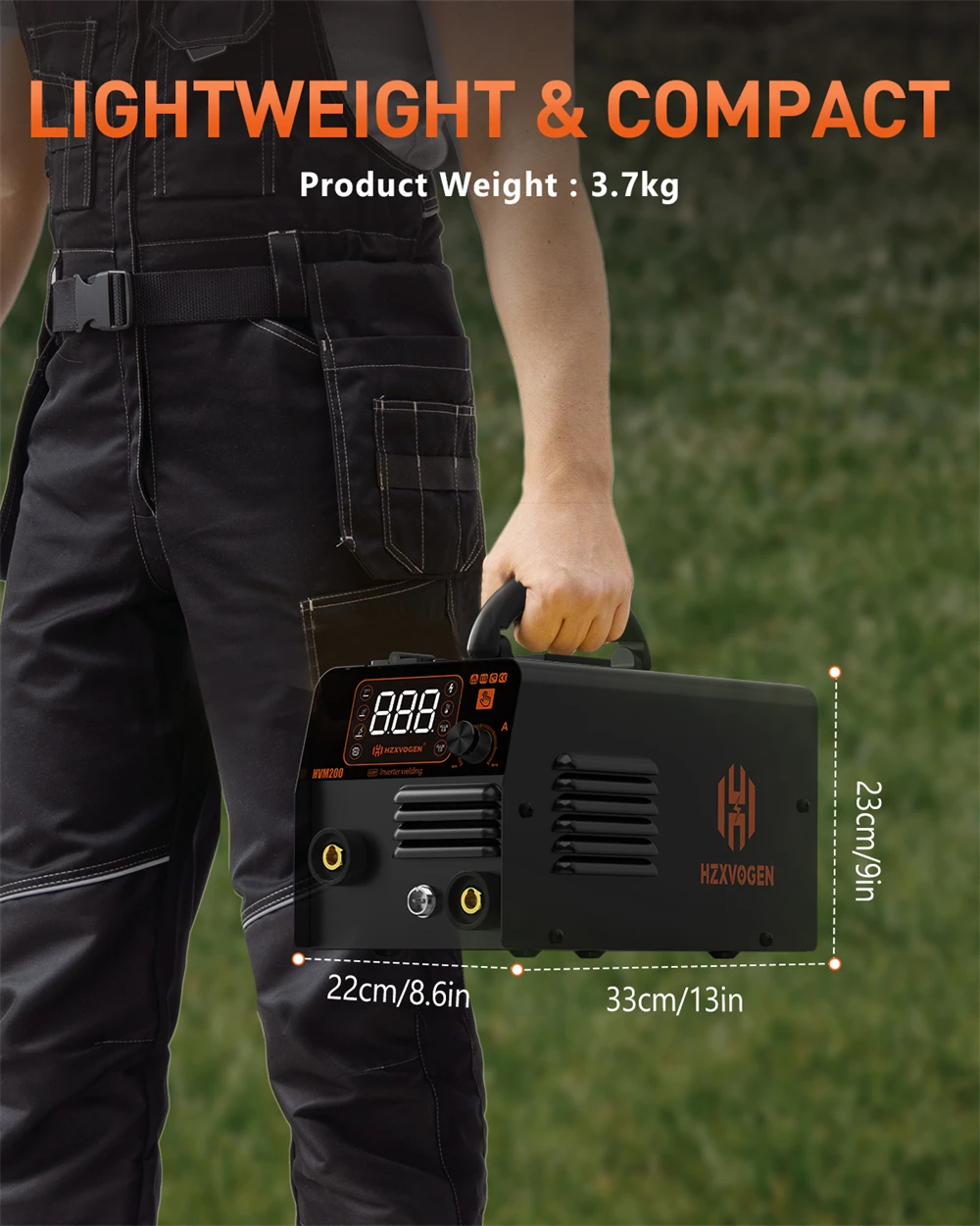 HZXVOGEN 3 IN 1 MIG/TIG/MMA Semi-Automatic Welding Machine HVM200 Inverter Welder Synergy Tool Non Gas MIG Welder For Gasless Iron Soldering 220V