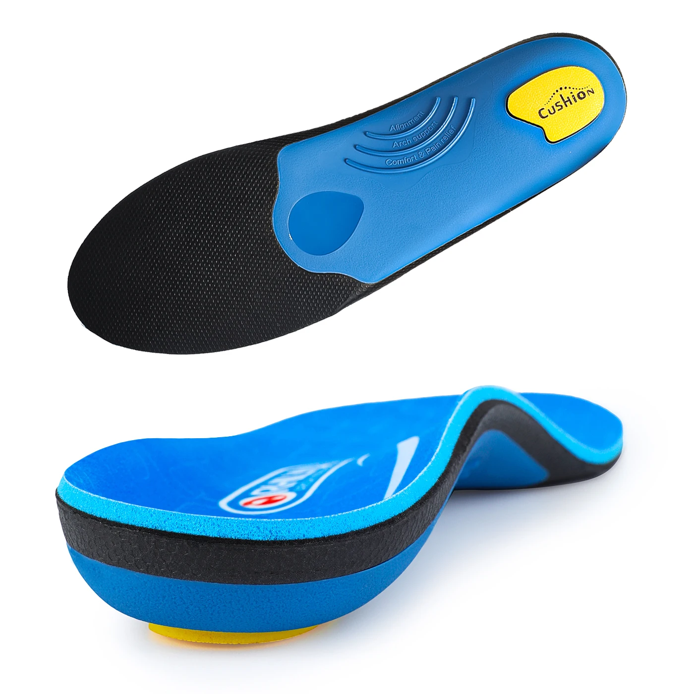 Flat Feet Template Arch Support Orthopedic Insoles,Men Women Plantar Fasciitis Heel Pain Orthotics Insoles Sneakers Shoe Inserts