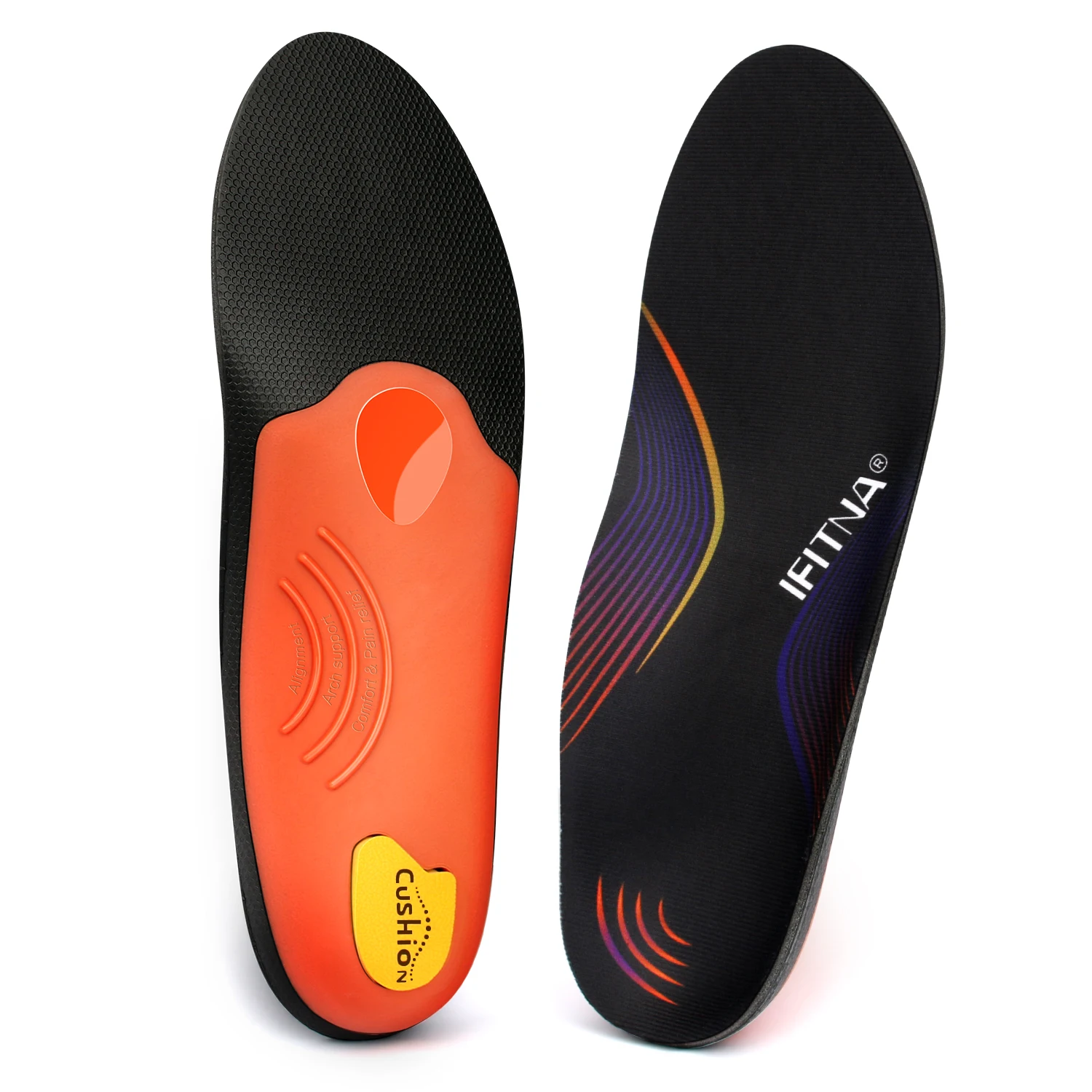 Flat Feet Template Arch Support Orthopedic Insoles,Men Women Plantar Fasciitis Heel Pain Orthotics Insoles Sneakers Shoe Inserts