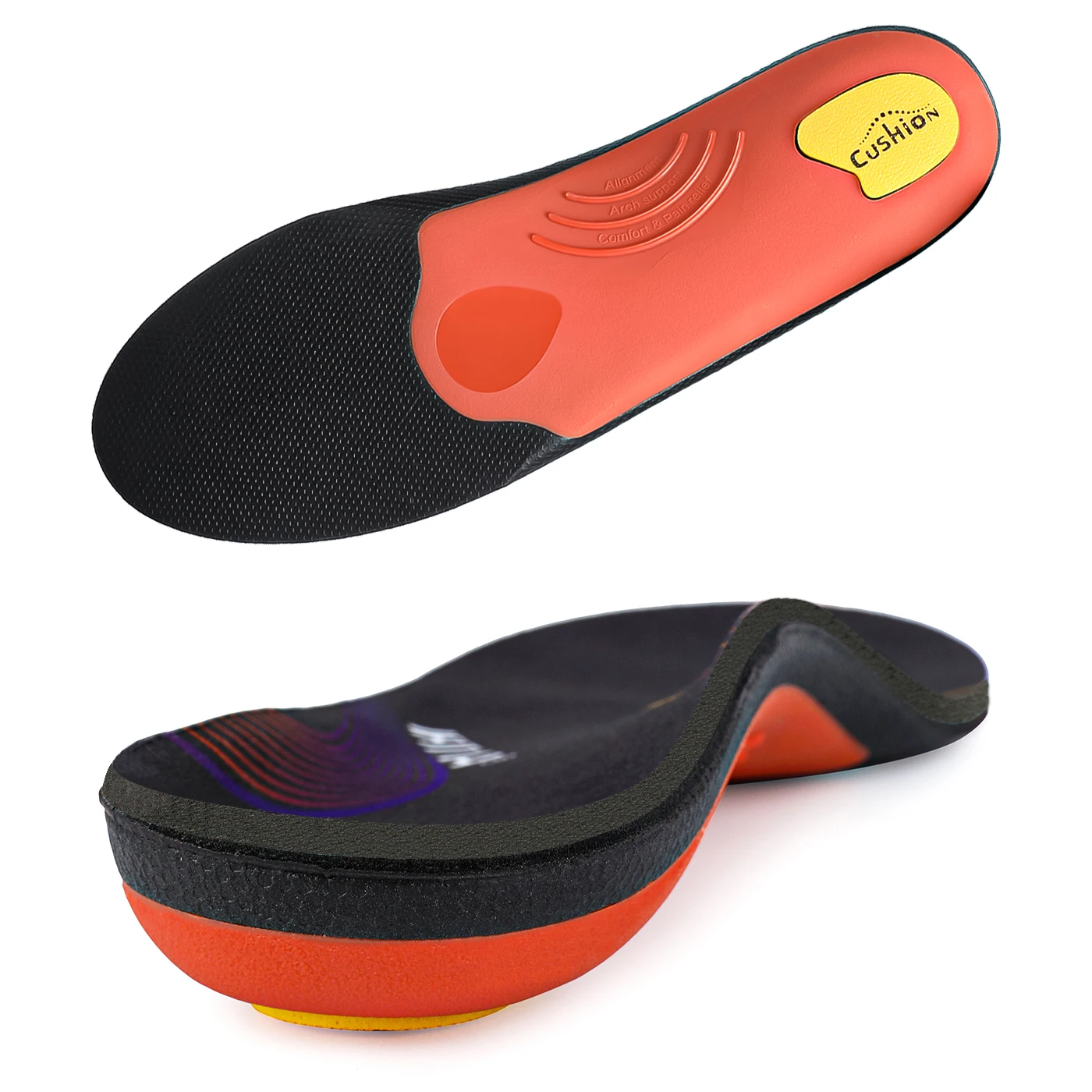 Flat Feet Template Arch Support Orthopedic Insoles,Men Women Plantar Fasciitis Heel Pain Orthotics Insoles Sneakers Shoe Inserts