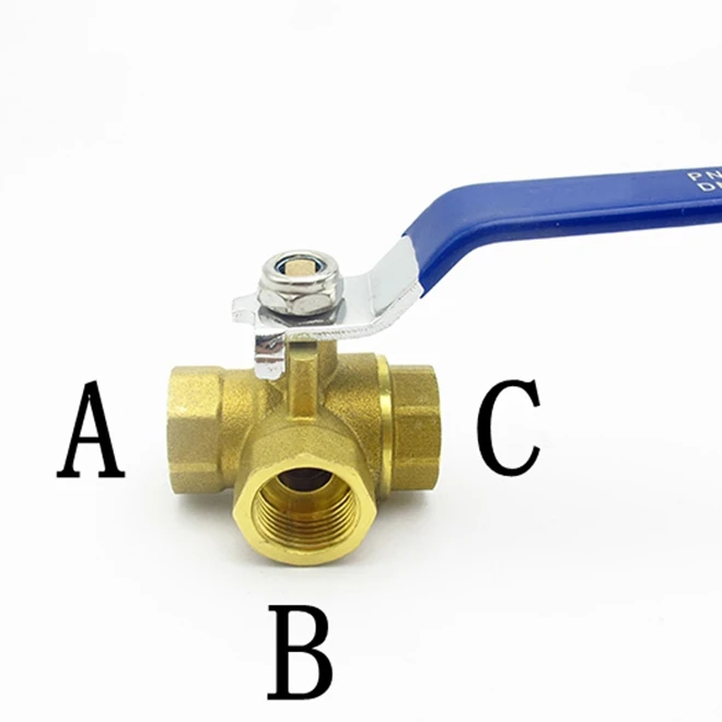 4 6 8 10 12 13 14 16 19 20 25 32mm Hose Barb Full Port L-Port Three Ways Brass Ball Valve Connector For Water Oil Air Gas
