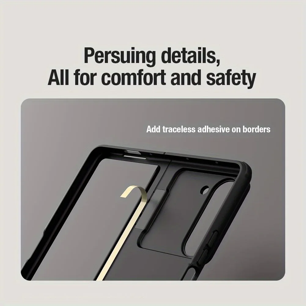 for Samsung Galaxy Z Fold 5 Case with Kickstand, Built-in Slide Camera Cover & Hinge Protection, Shockproof Non-Slip Stand Case