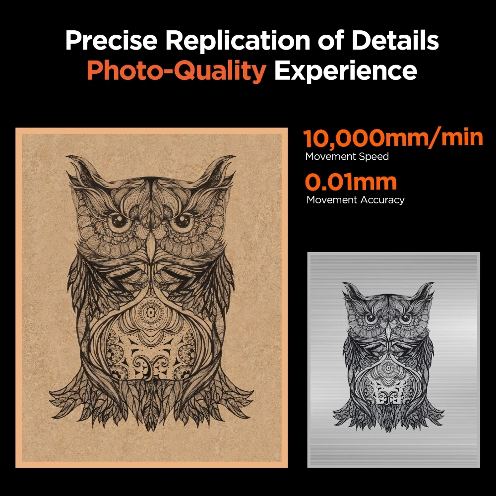 ACMER P1 10W Powerful Laser Engraver Wifi APP Control Woodworking Cutting Machine Wood Leather Panel Engraving 400x410mm Size