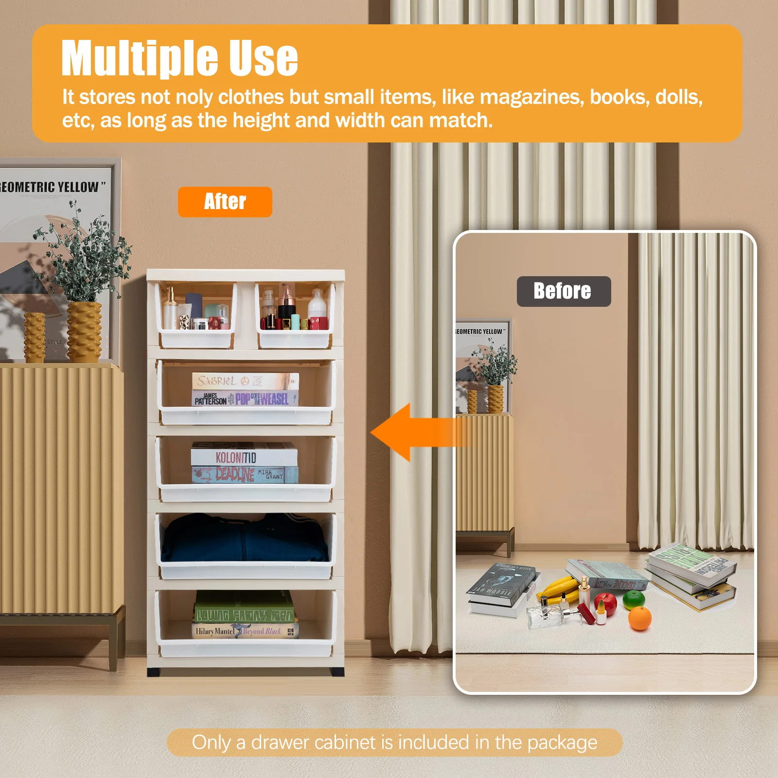 Drawer Plastic Bookshelf Storage Living Room Cabinets Filing Toy Display Cabinet Bedroom Closet Furniture