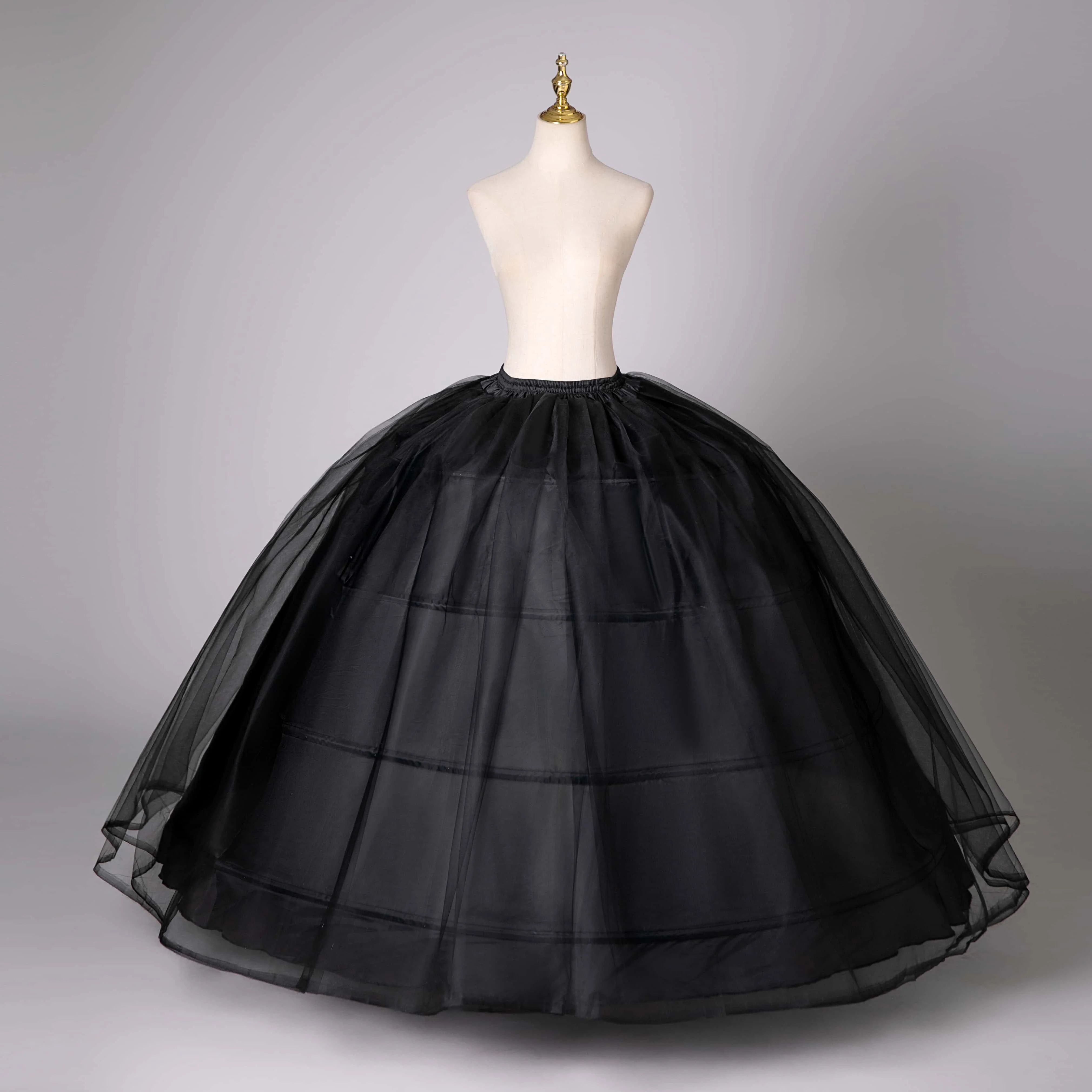 New Hot Sell 4 Hoops Big White Petticoat Super Fluffy Crinoline Slip Underskirt For Wedding Dress Bridal Gown In Stock