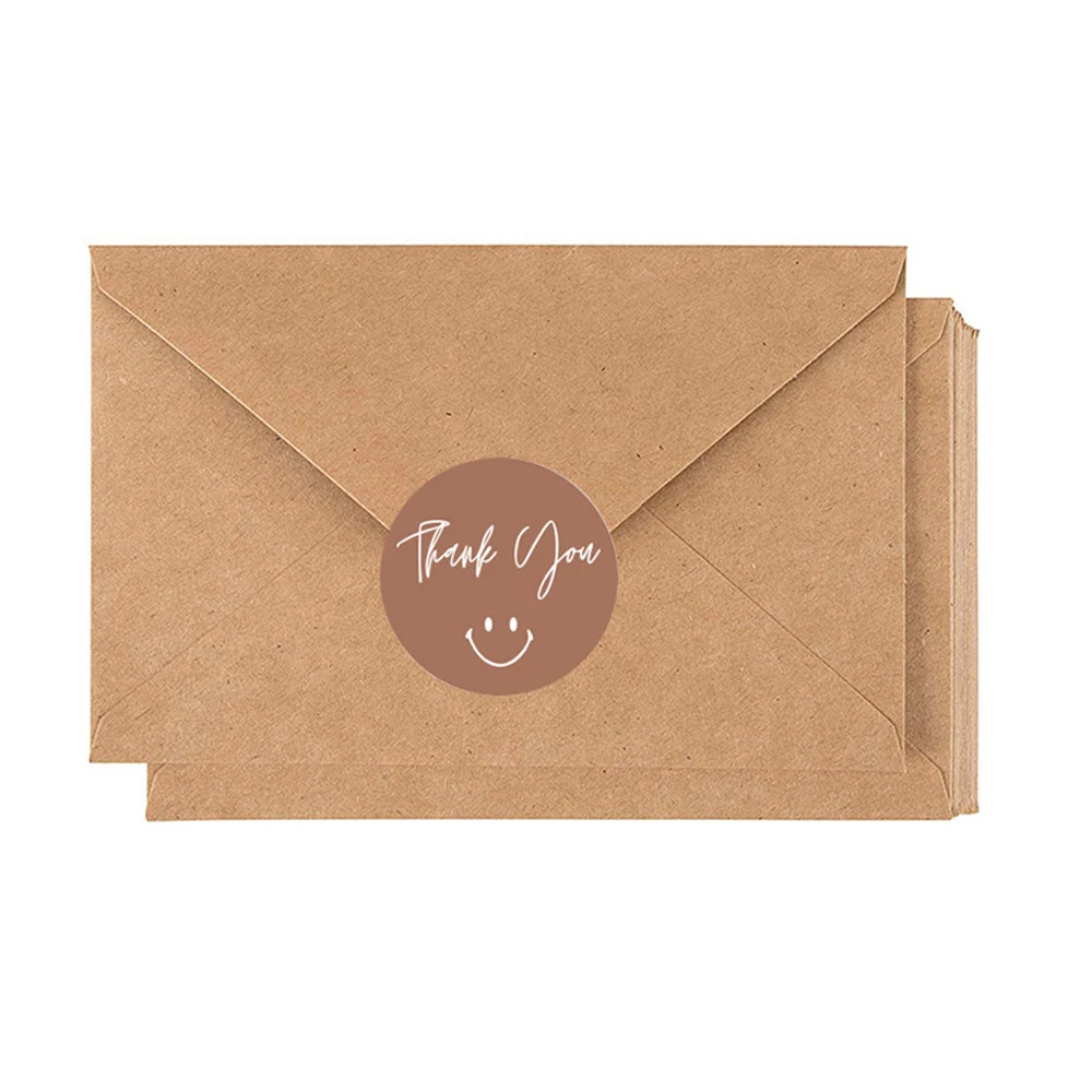 100-500pcs Round Thank You Stickers for Envelope Seal Labels Gift Packaging Decor Birthday Party Scrapbooking Stationery Sticker