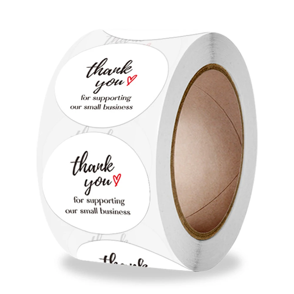100-500pcs Round Thank You Stickers for Envelope Seal Labels Gift Packaging Decor Birthday Party Scrapbooking Stationery Sticker