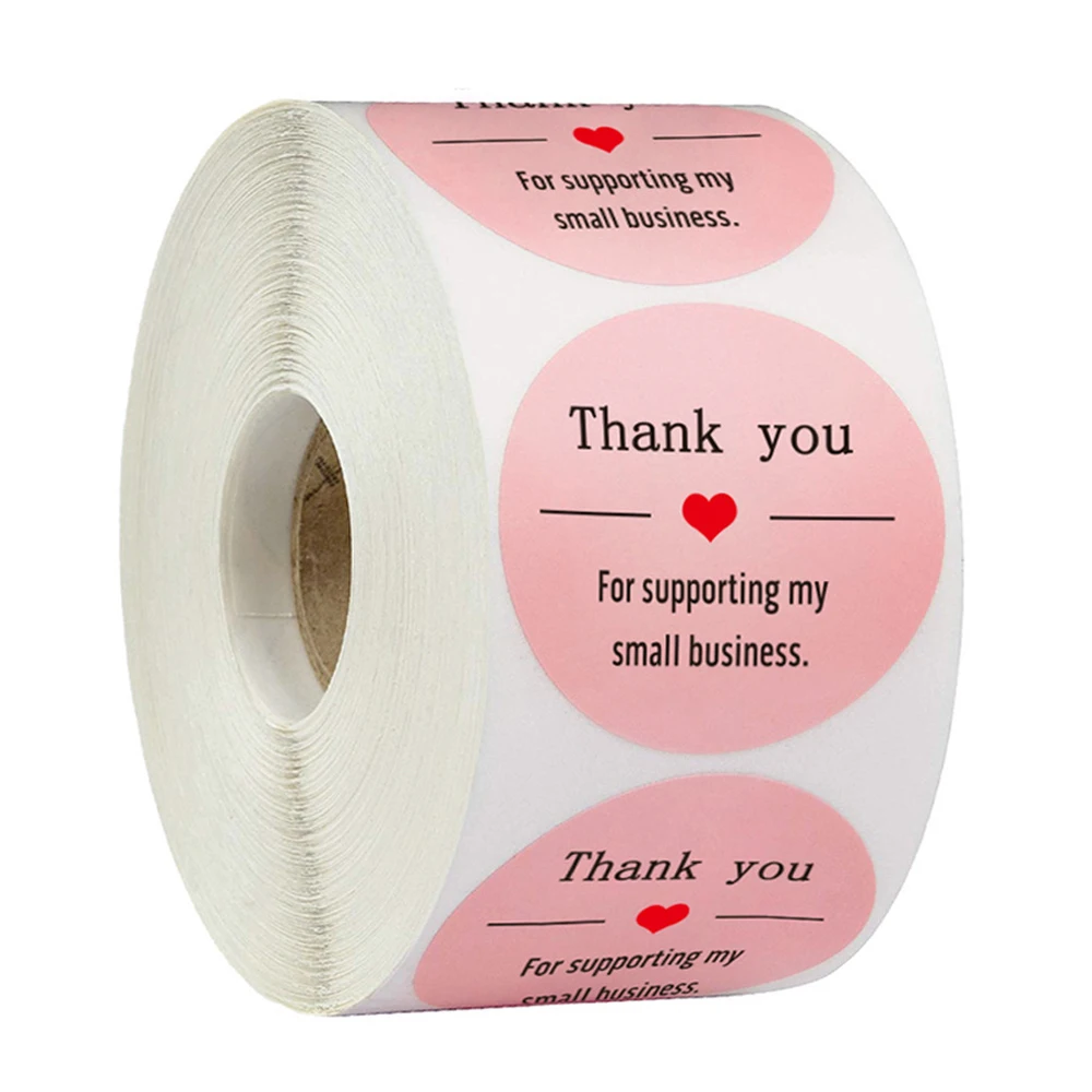 100-500pcs Round Thank You Stickers for Envelope Seal Labels Gift Packaging Decor Birthday Party Scrapbooking Stationery Sticker