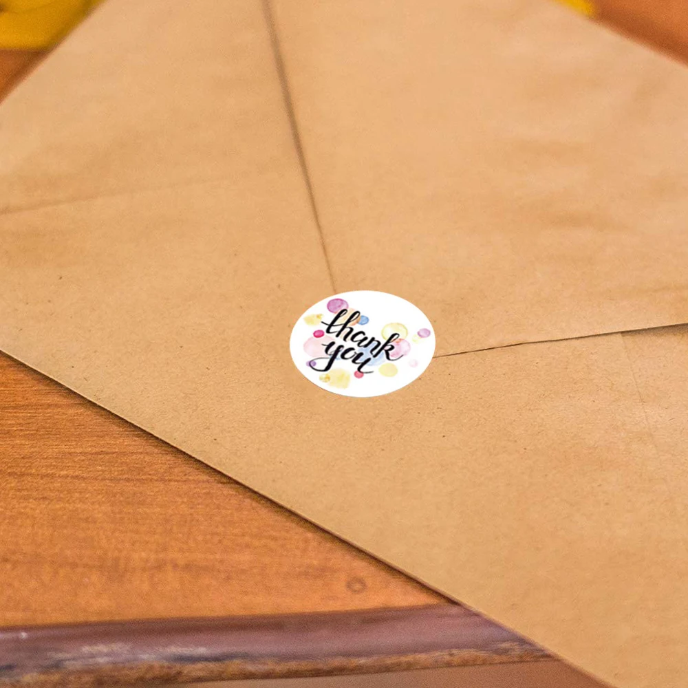 100-500pcs Round Thank You Stickers for Envelope Seal Labels Gift Packaging Decor Birthday Party Scrapbooking Stationery Sticker
