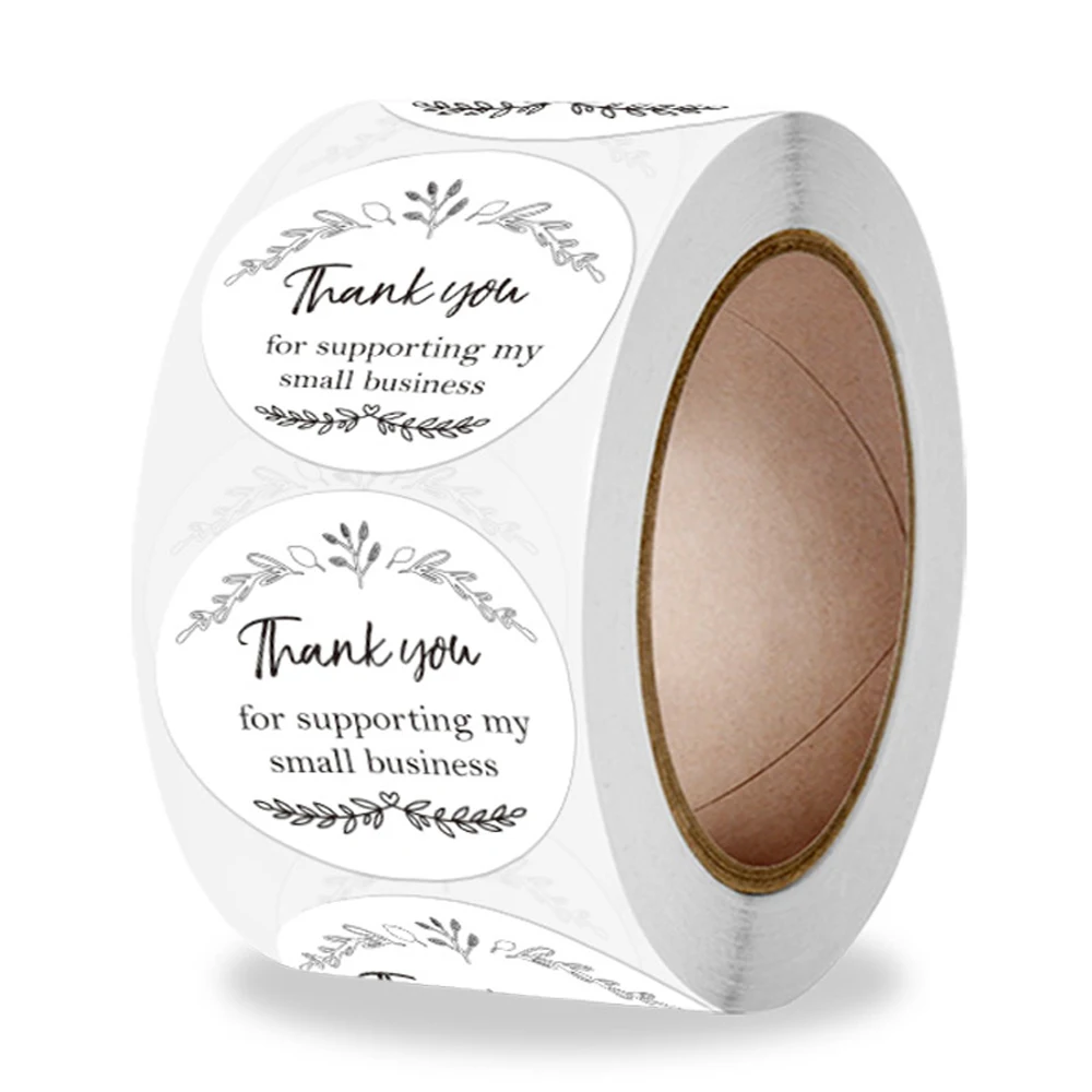 100-500pcs Round Thank You Stickers for Envelope Seal Labels Gift Packaging Decor Birthday Party Scrapbooking Stationery Sticker