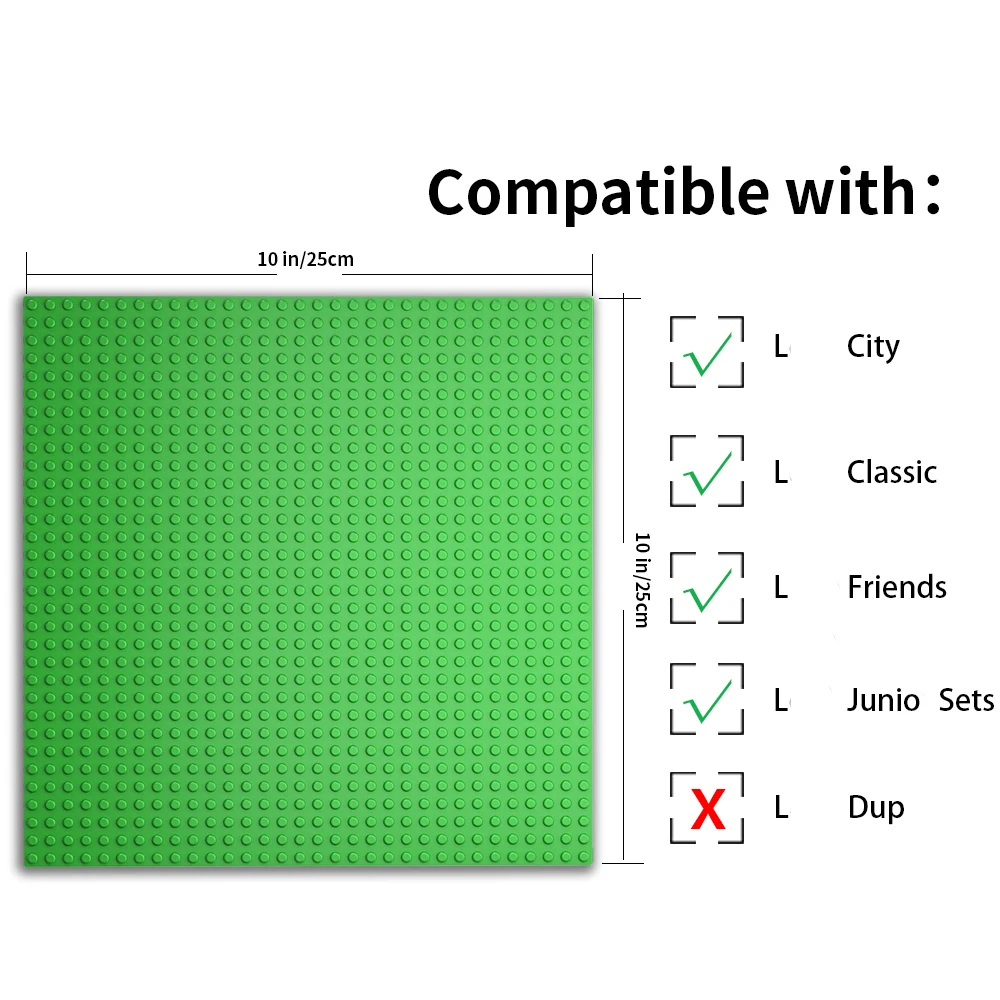 32*32 50*50 Dots Classic Base Plates Blocks DIY Small Size City Road Bricks Baseplates Construction Building Toys For Kids Gifts