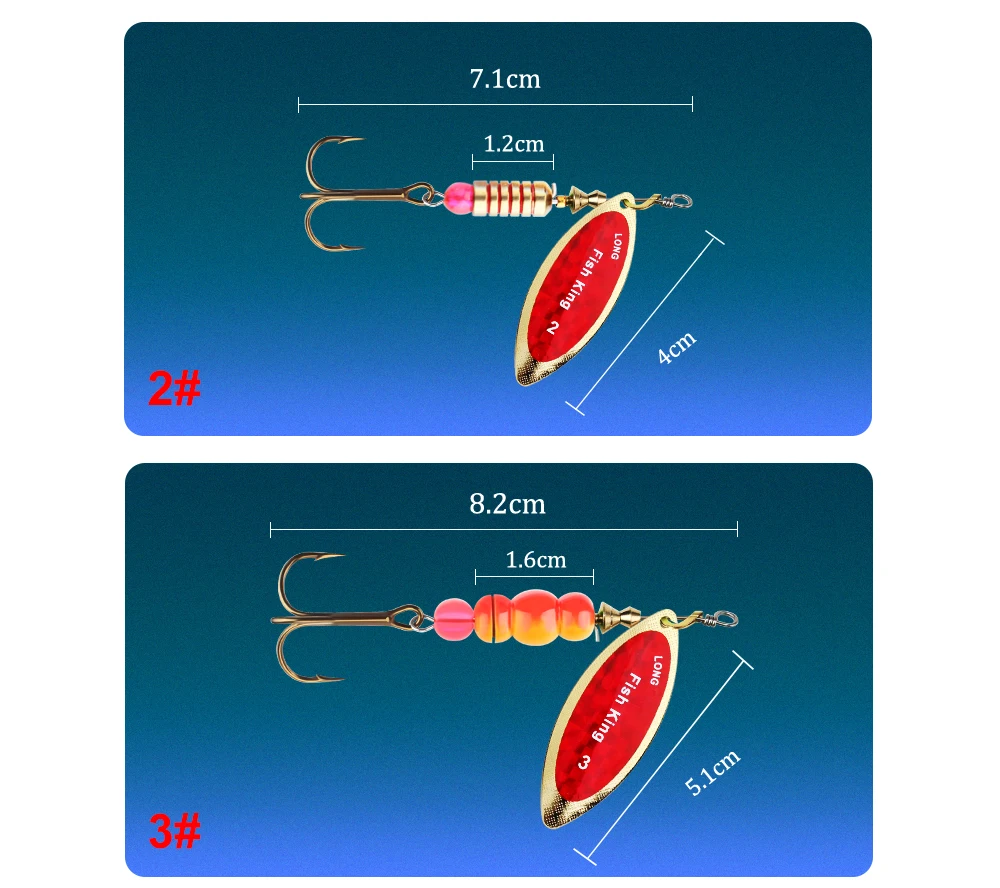 NGB Spinner Lure Bait 4.5g/7.0g/12.5g/17.4g/27.1g Spoon Lures Pike Metal Fishing Lure Bass Hard Bait With Hooks
