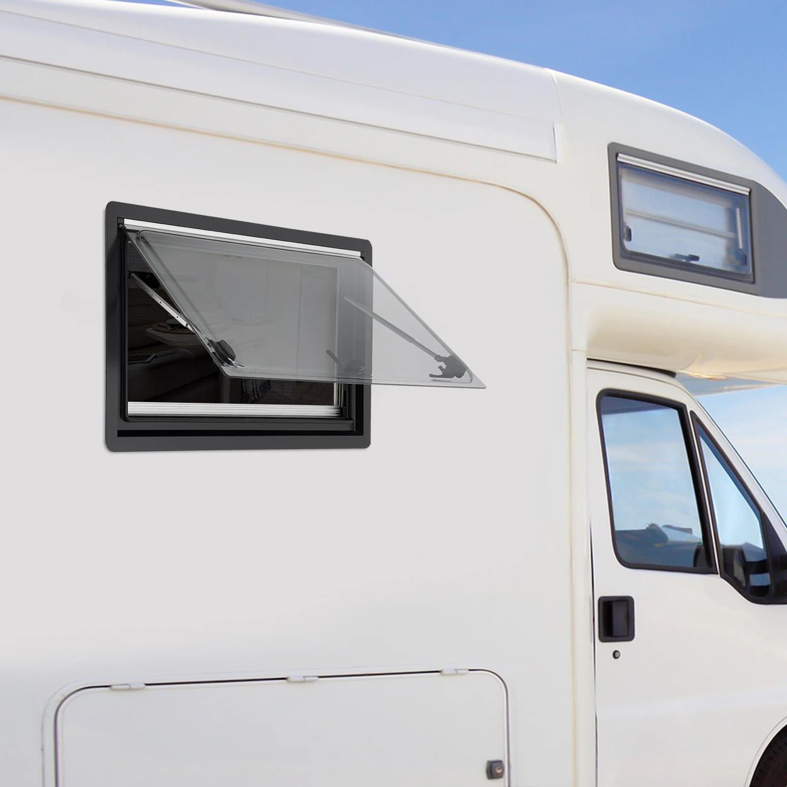 900*500MM/450x500MM Aluminum RV Hinged Push Out Window Caravan Accessories for Camper and Trailer