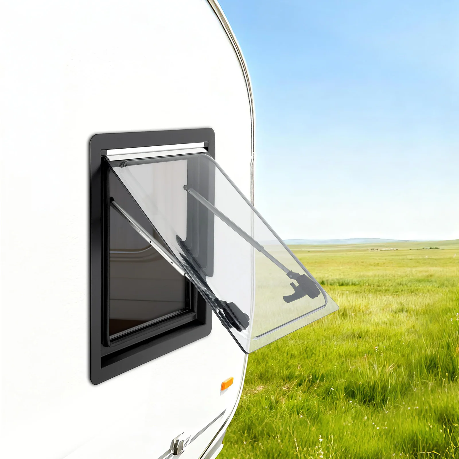 900*500MM/450x500MM Aluminum RV Hinged Push Out Window Caravan Accessories for Camper and Trailer