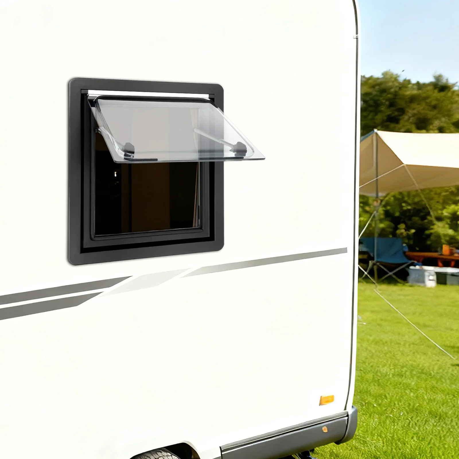 900*500MM/450x500MM Aluminum RV Hinged Push Out Window Caravan Accessories for Camper and Trailer