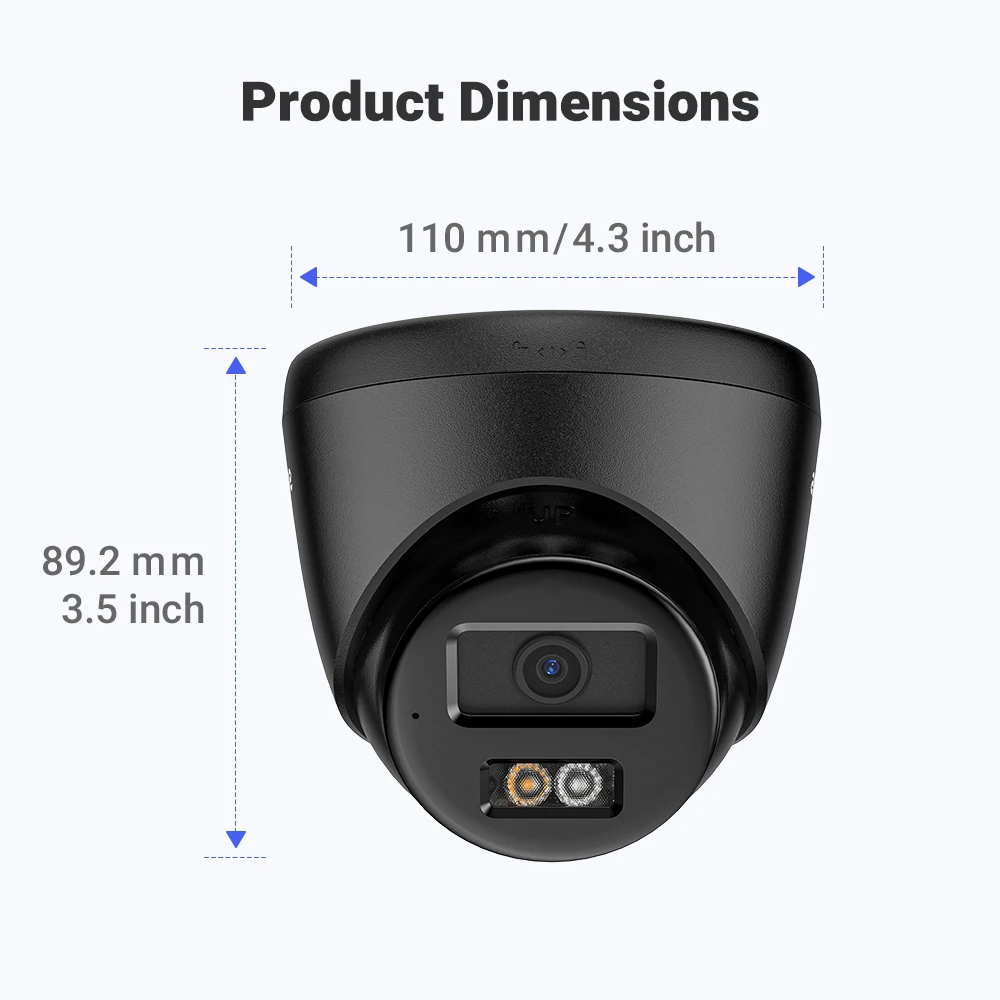 Annke AC500 3K IR Ultra HD IP PoE Camera Dual Light Outdoor PoE Security Camera Human Vehicle Detection Built-in Microphone
