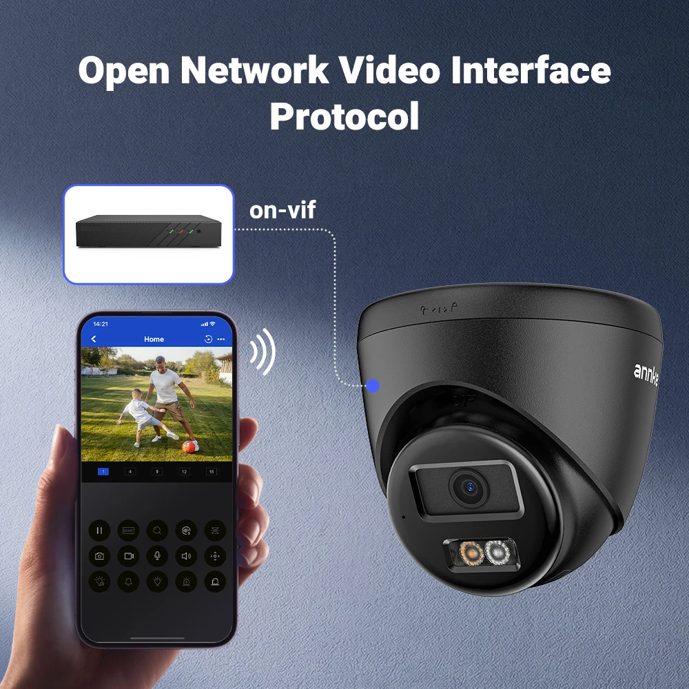 Annke AC500 3K IR Ultra HD IP PoE Camera Dual Light Outdoor PoE Security Camera Human Vehicle Detection Built-in Microphone