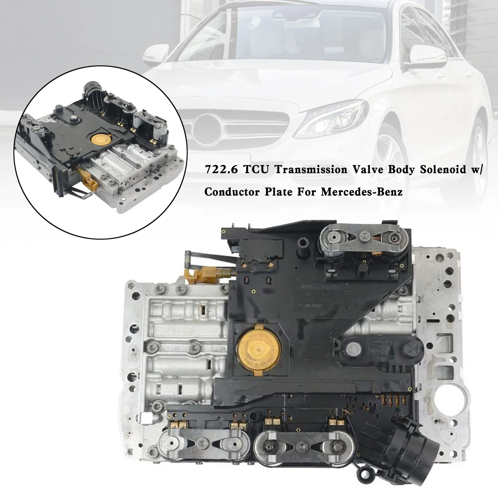 Areyourshop 722.6 TCU A2402700106 Transmission Valve Body Solenoid w/Conductor Plate for Mercedes-Benz SL-Class C-Class
