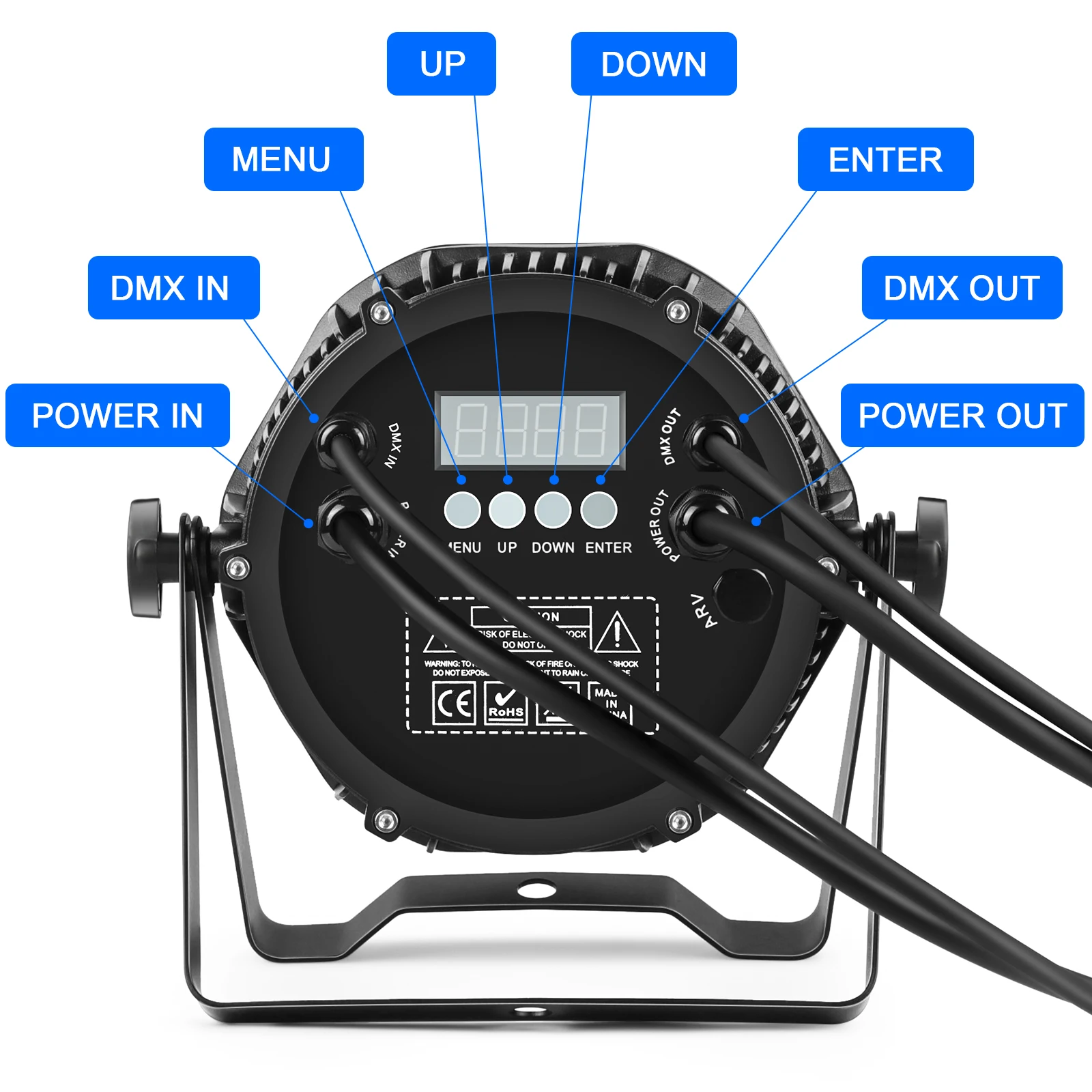 U'King 4PCS Waterproof LED Par Light 14x10W LED RGBW DJ Party Light IP65 DMX512 Effect Stage Lighting for Disco Bar Nightclub