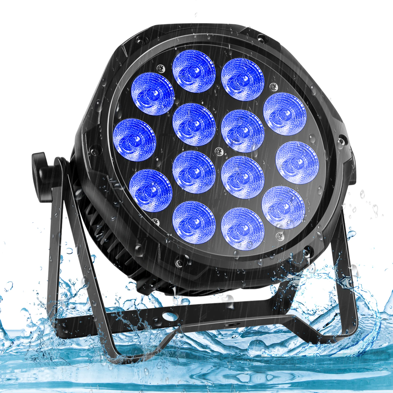 U'King 4PCS Waterproof LED Par Light 14x10W LED RGBW DJ Party Light IP65 DMX512 Effect Stage Lighting for Disco Bar Nightclub