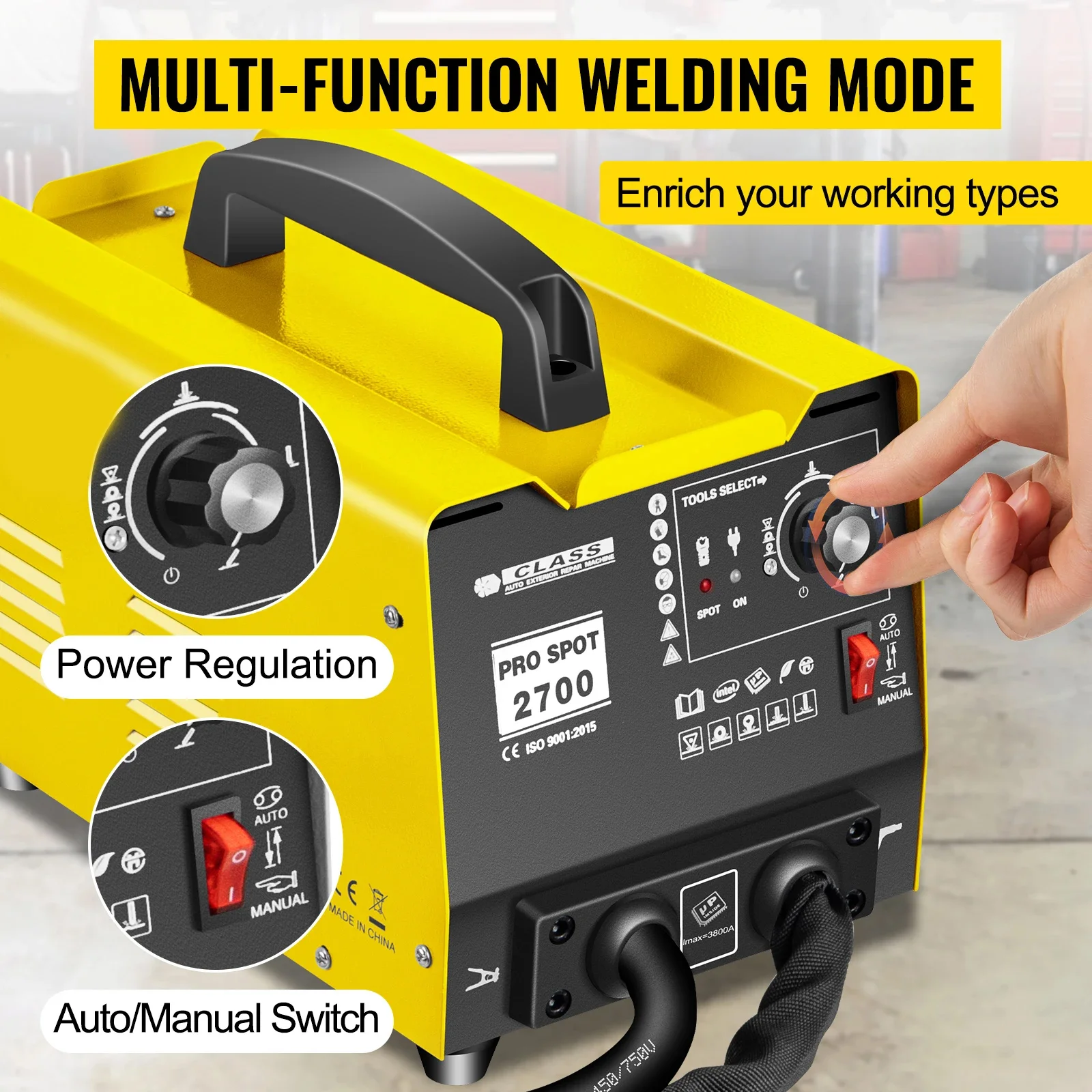 Spot Welder|Sihao Spot Welder 2KW 0.6-1.2mm Welding Spot Dent Puller Spot Welder Guns Bonnet Roof Panel 3500A Dent Repair Machine Stud Dent