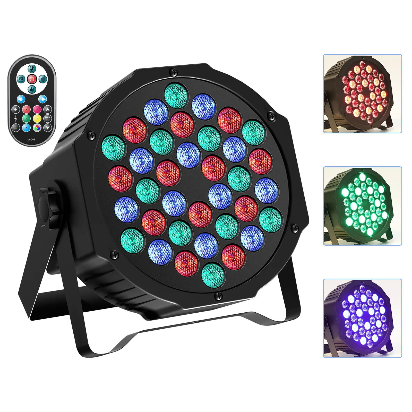 U'King 4PCS/8PCS 36LED Par Lights RGB LED DJ Stage Light with Remote Control DMX512 Sound Activated for Party Stage Effect Light