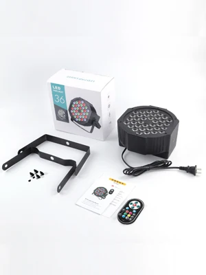 U'King 4PCS/8PCS 36LED Par Lights RGB LED DJ Stage Light with Remote Control DMX512 Sound Activated for Party Stage Effect Light