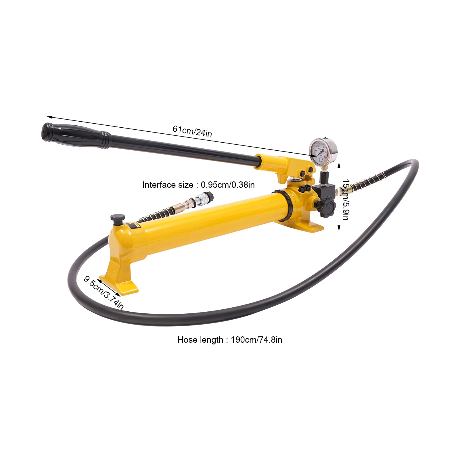 CP-700 Manual Hydraulic Pump with Pressure Guage Maximum Output Pressure 700bar Easy to Use