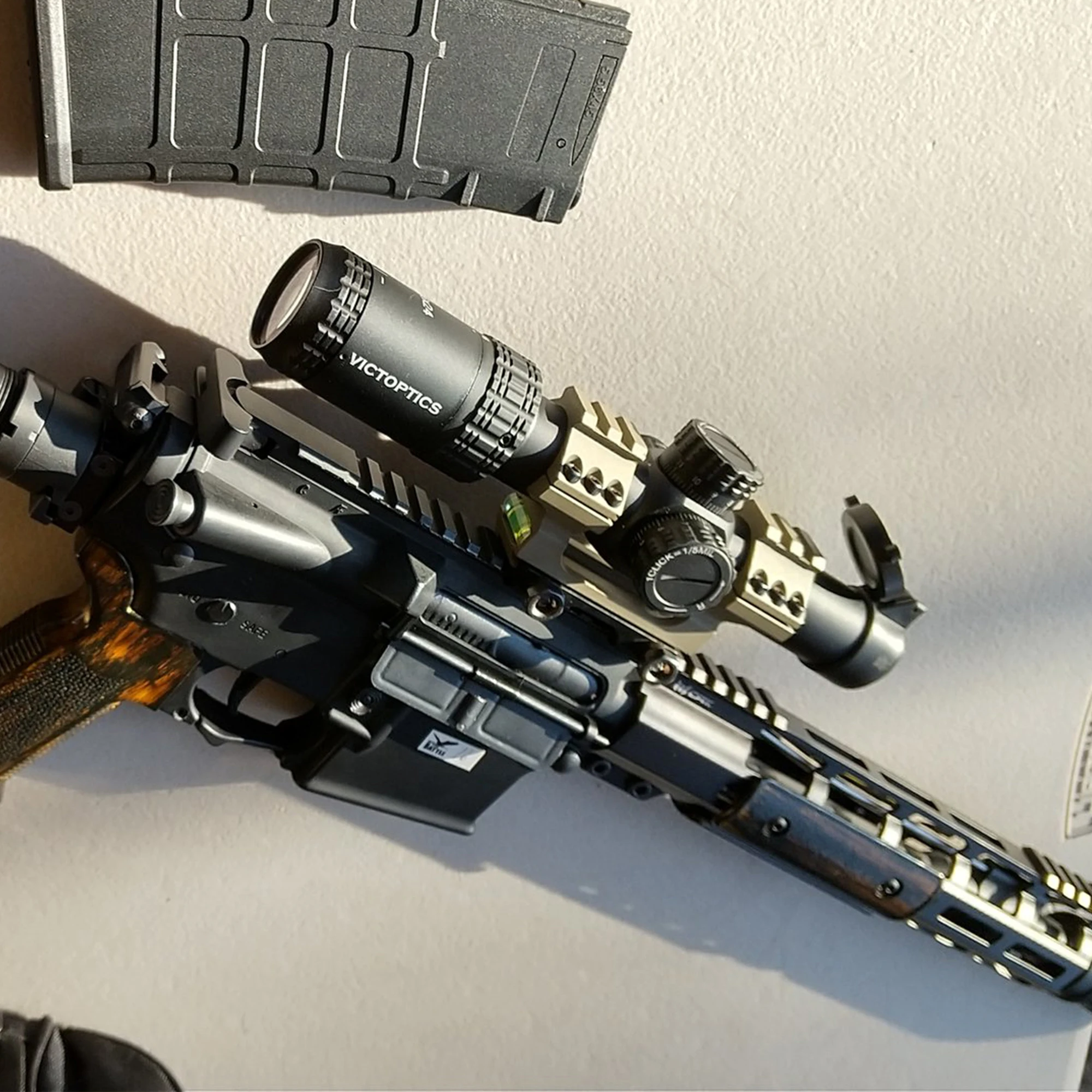 VictOptics S6 1-6x24 SFP Riflescope With Red&Green Illumination Turret lock System Wide Field of View Design For AR 15 .223 5.56