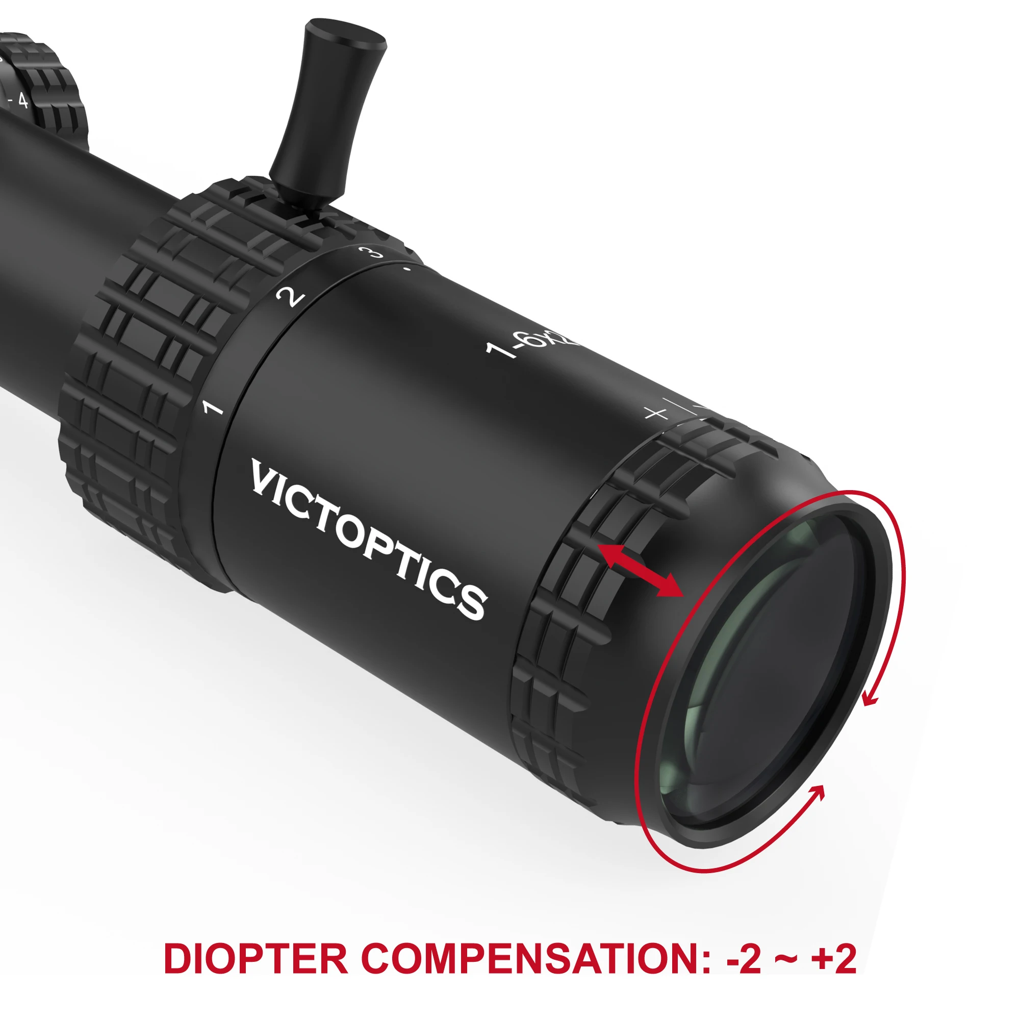 VictOptics S6 1-6x24 SFP Riflescope With Red&Green Illumination Turret lock System Wide Field of View Design For AR 15 .223 5.56