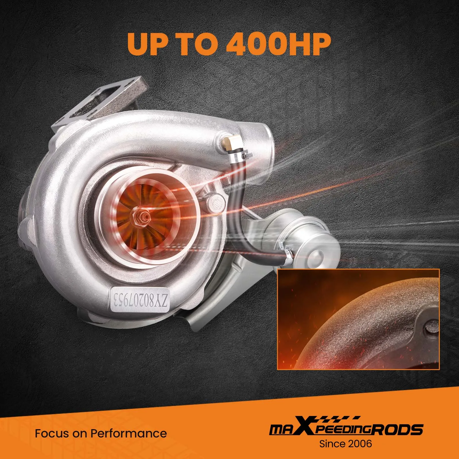 GT30 Turbo T3 T04E V-band Universal Turbo Turbocharger Upgrade Turbo.63 A/R for 1.5L-2.5L Engines