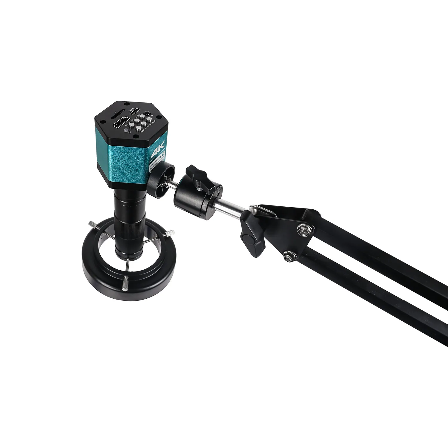 YIZHAN Digital Microscope 4K FULL HD HDMI VGA 1080P Industrial Camera C-Mount Via Type Measurement 150x Lens For Soldering Phone