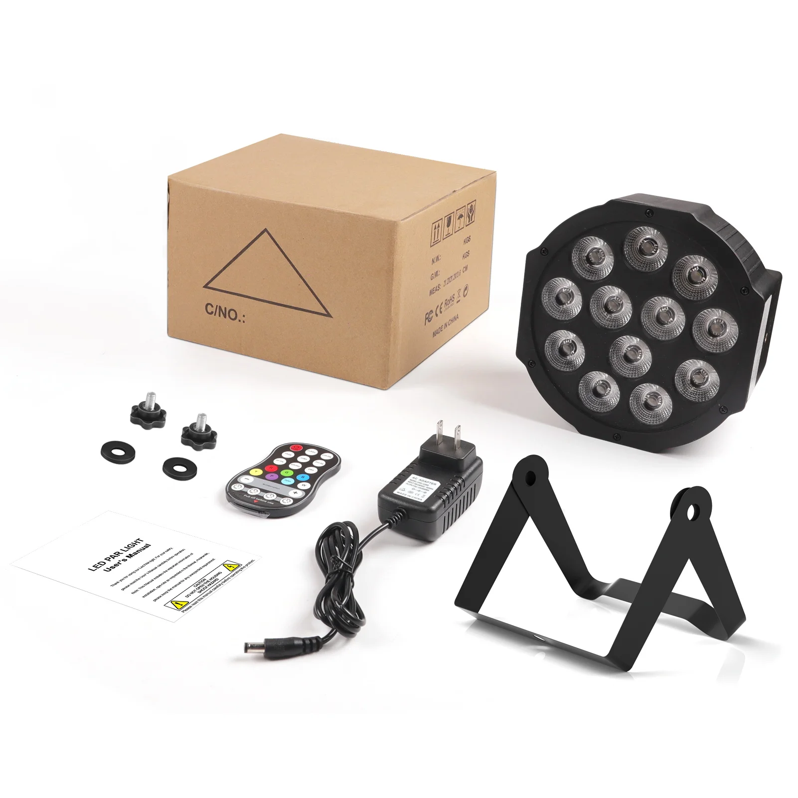 U'King 4PCS 18W 4in1 LED Par Light 12 LED RGBW DMX512 Flat Stage Light Effect Sound Activated Lamp for DJ Disco Party Bar Show