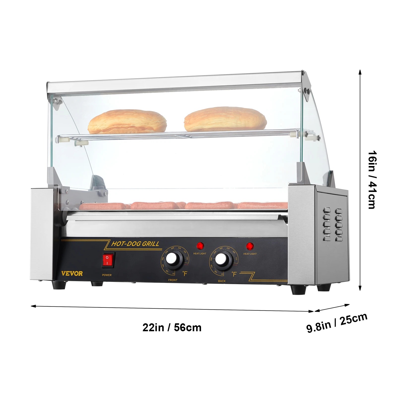 SucceBuy 5/7/11 Rods Commercial Hot Dog Roller Electric Sausage Maker Barbecue Grill Machine for Camping Party Home Appliance