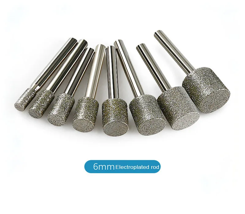 3mm-20mm Stone Grinding Burr Grinding 3/6mm Shank Grinding Head for for Dremel Rotary Stone Gemstone Carving