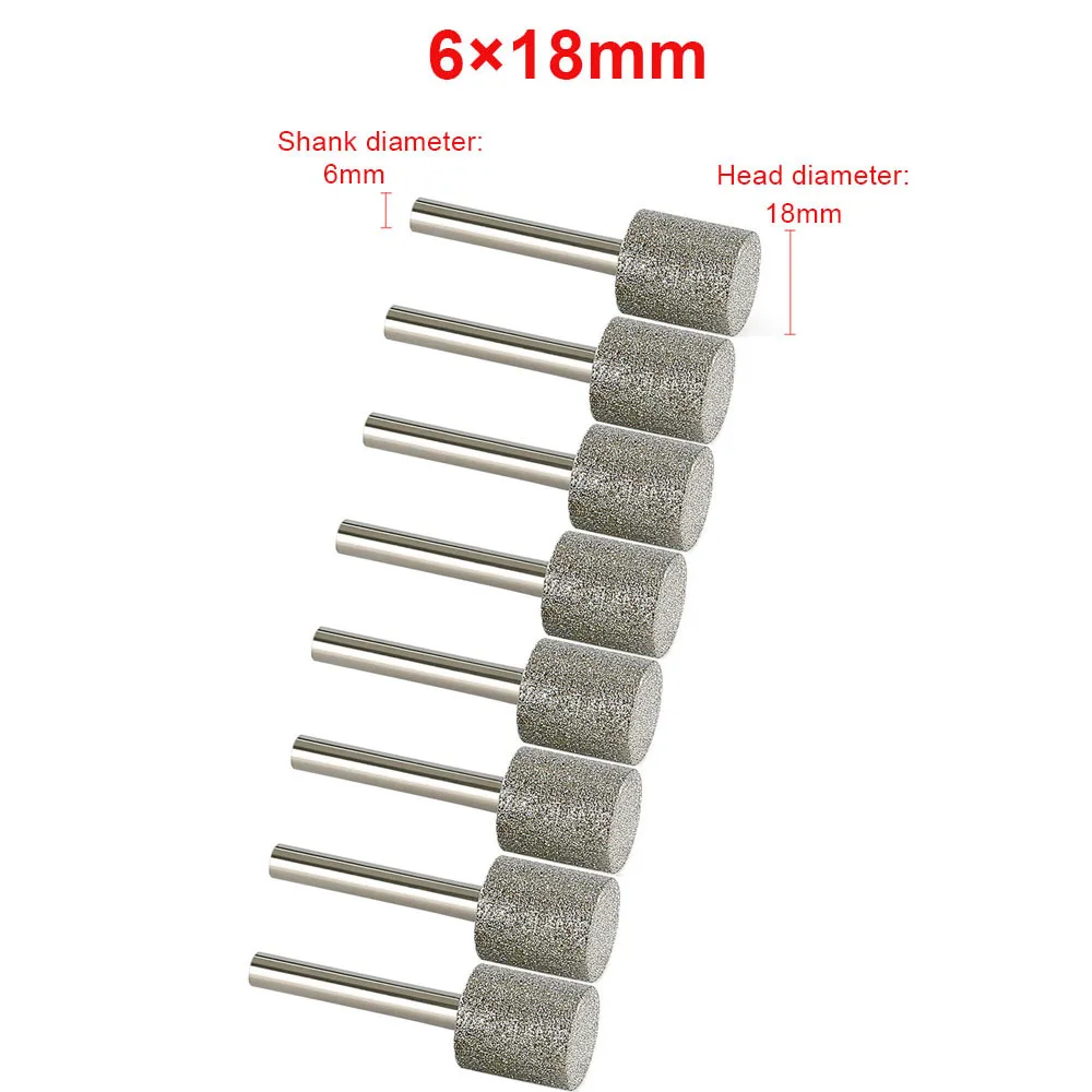 3mm-20mm Stone Grinding Burr Grinding 3/6mm Shank Grinding Head for for Dremel Rotary Stone Gemstone Carving