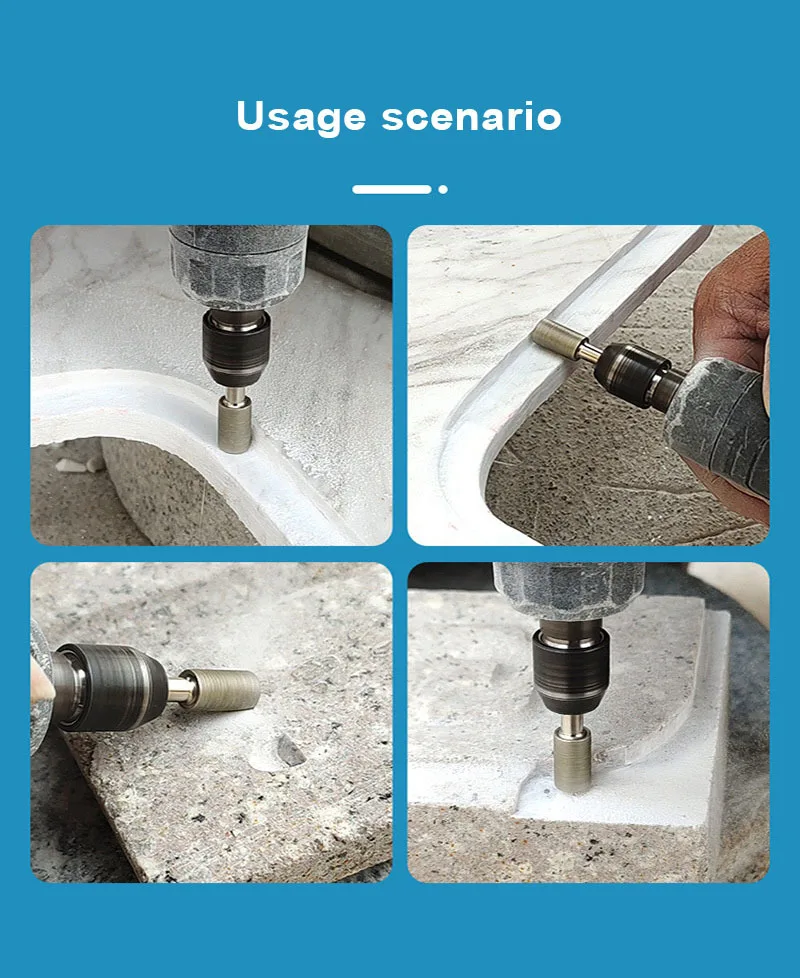 3mm-20mm Stone Grinding Burr Grinding 3/6mm Shank Grinding Head for for Dremel Rotary Stone Gemstone Carving