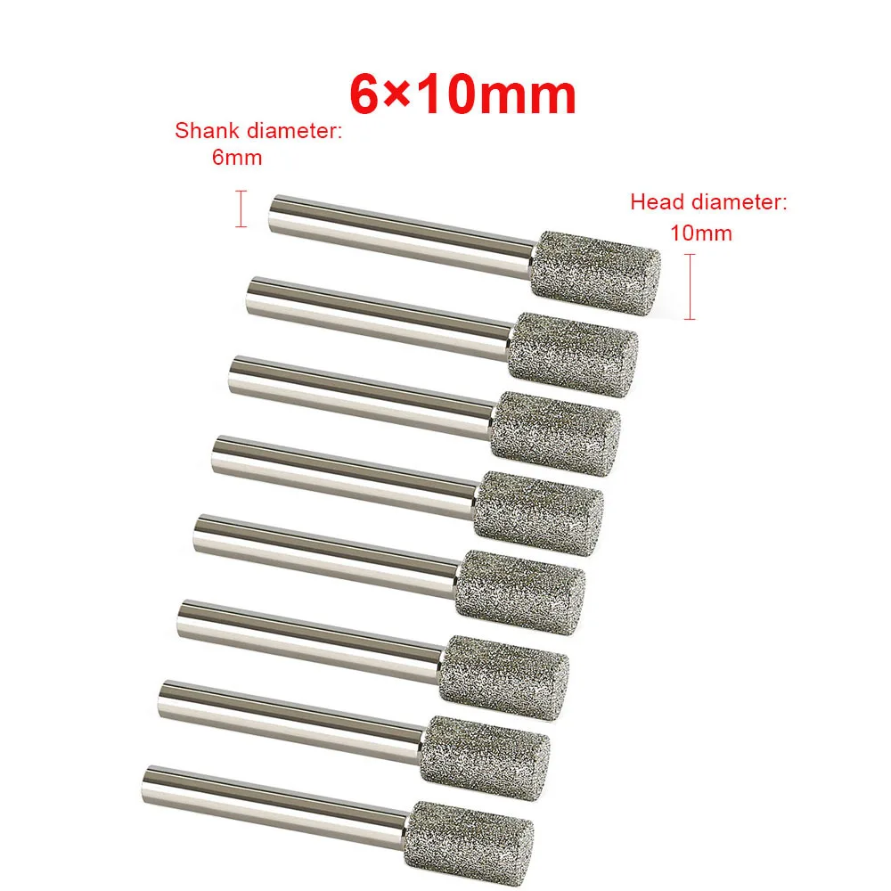 3mm-20mm Stone Grinding Burr Grinding 3/6mm Shank Grinding Head for for Dremel Rotary Stone Gemstone Carving