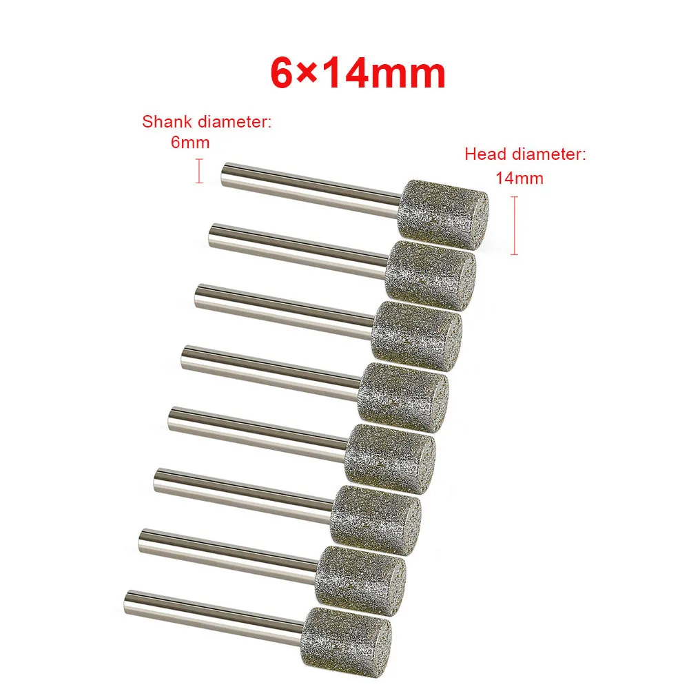 3mm-20mm Stone Grinding Burr Grinding 3/6mm Shank Grinding Head for for Dremel Rotary Stone Gemstone Carving