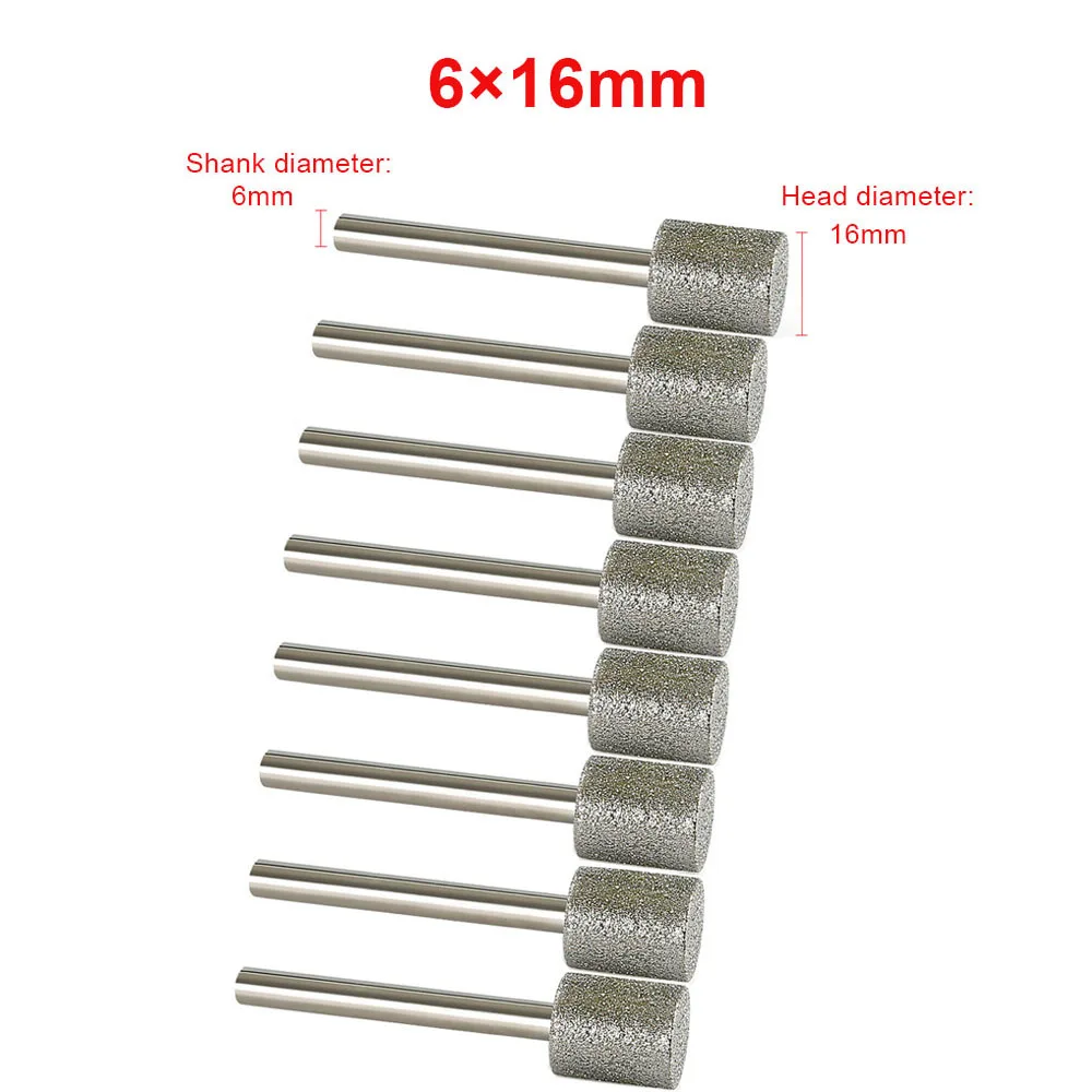 3mm-20mm Stone Grinding Burr Grinding 3/6mm Shank Grinding Head for for Dremel Rotary Stone Gemstone Carving