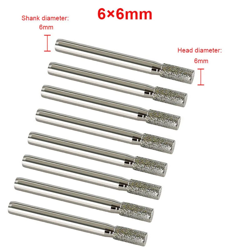 3mm-20mm Stone Grinding Burr Grinding 3/6mm Shank Grinding Head for for Dremel Rotary Stone Gemstone Carving