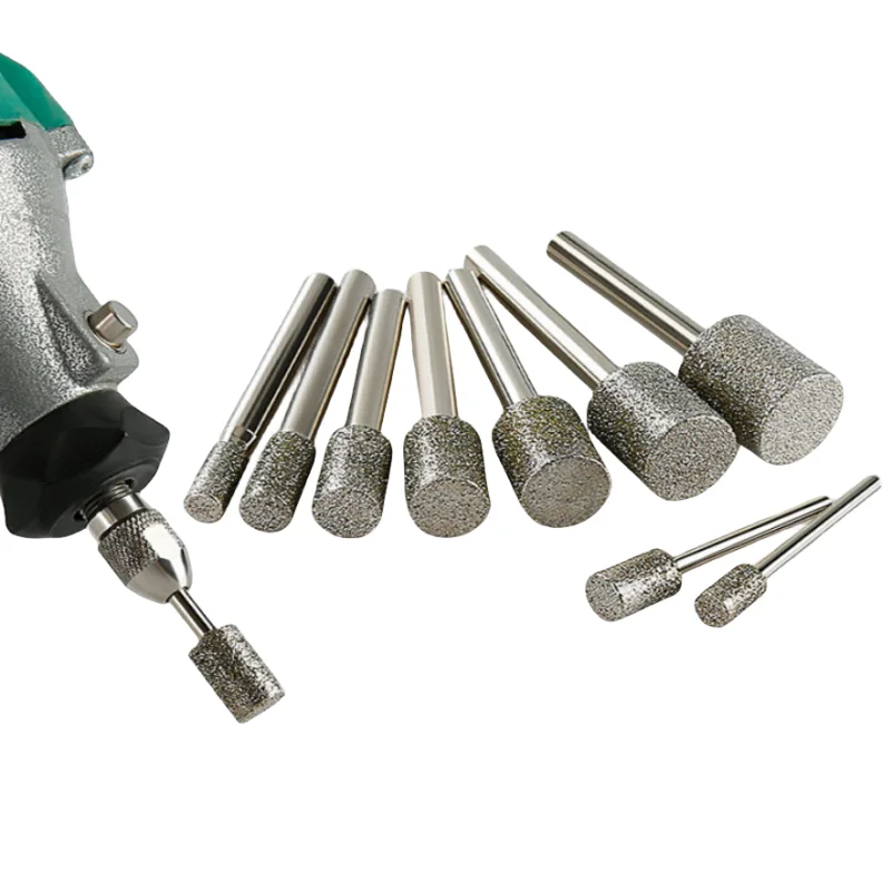 3mm-20mm Stone Grinding Burr Grinding 3/6mm Shank Grinding Head for for Dremel Rotary Stone Gemstone Carving