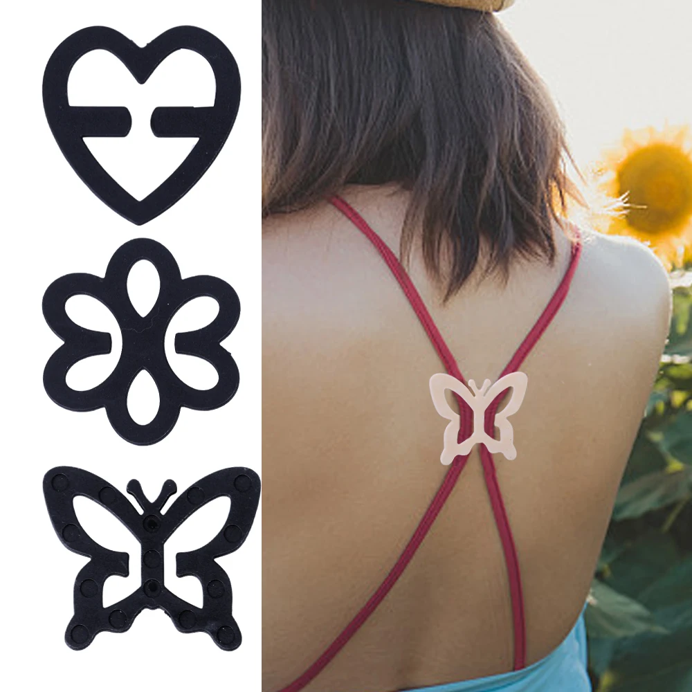 Invisible Bra Non-slip Buckle Underwear Back Shoulder Strap Cross Holders Adjustable Underwear Clips Women Intimates Accessories