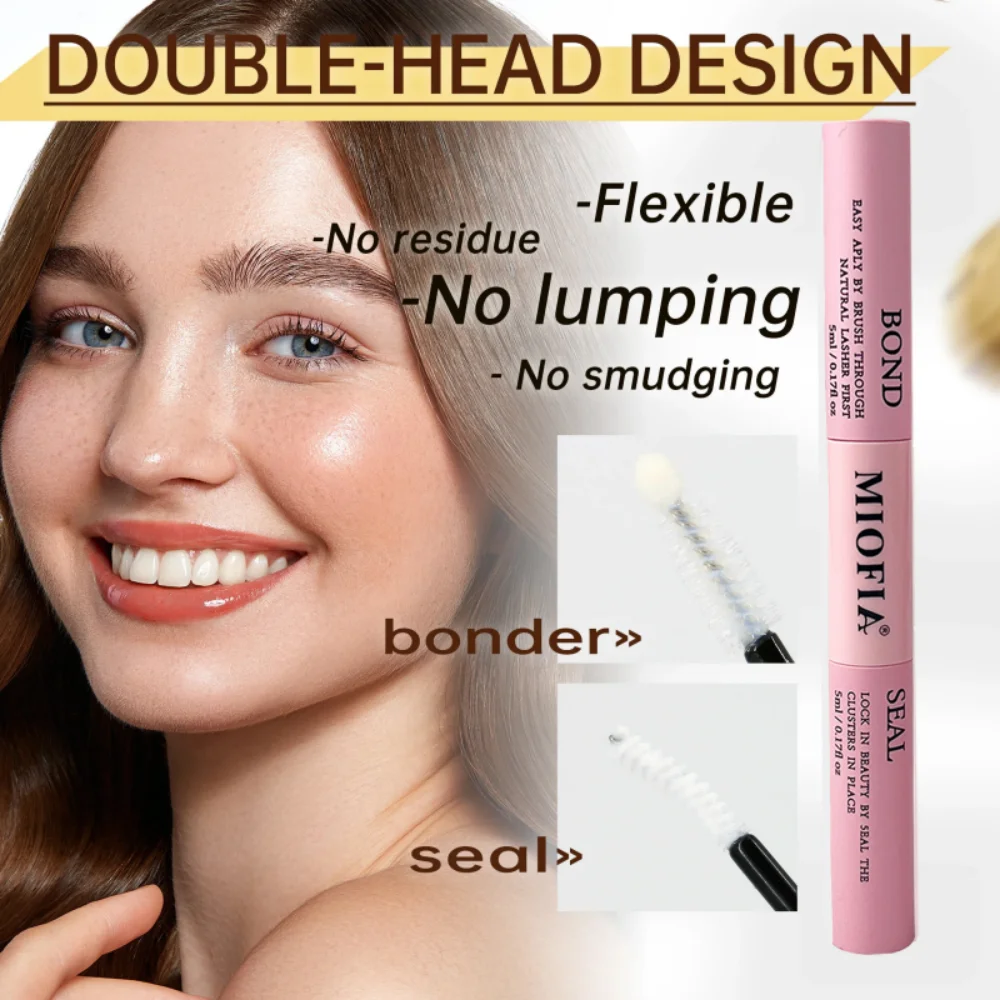 5ml No Irritation Eyelashes Extension Glue Quick Drying Long Lasting Waterproof Adhesive Black Eyelash Cluster Glue Makeup Tool