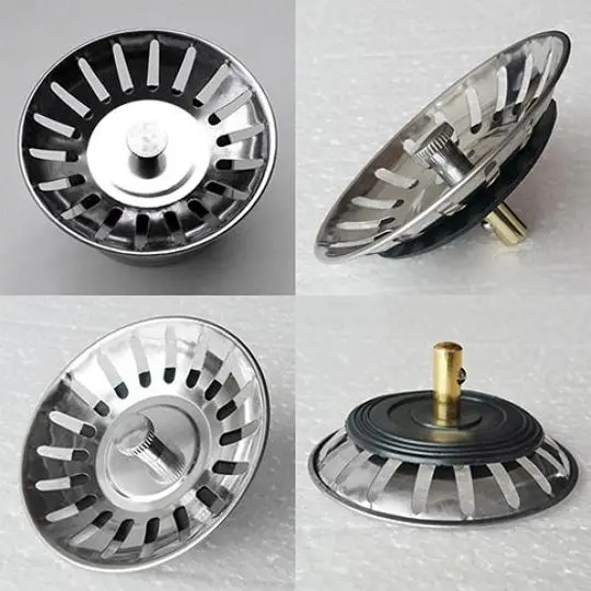 Wholesale Kitchen Sink Strainers with Handle Stopper Sink Drain Basket Stainless Steel Mesh Filter Waste Hole Trap Strainer