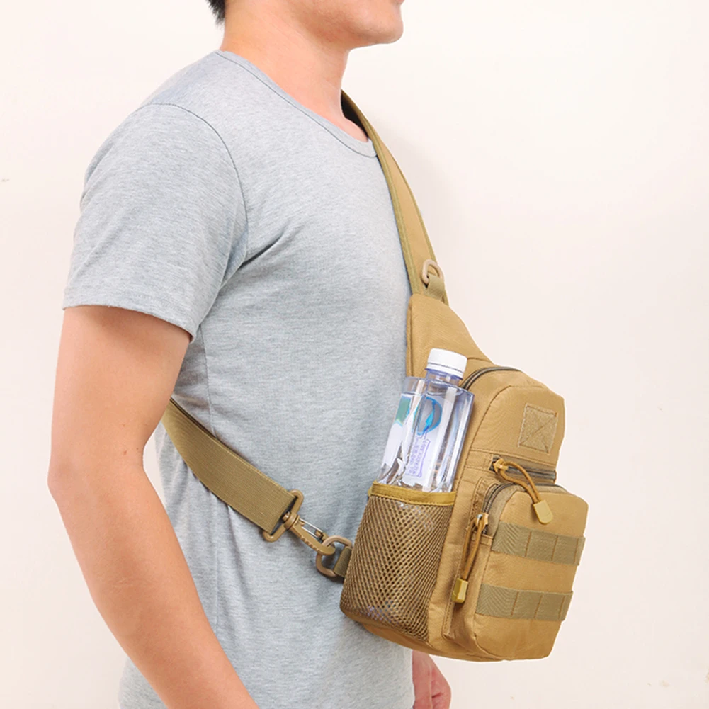 Outdoor Tactical Camouflage Kettle Chest Pack Bags Men Hiking Backpack Nylon Hunting Fishing Molle Army Trekking Shoulder Bag