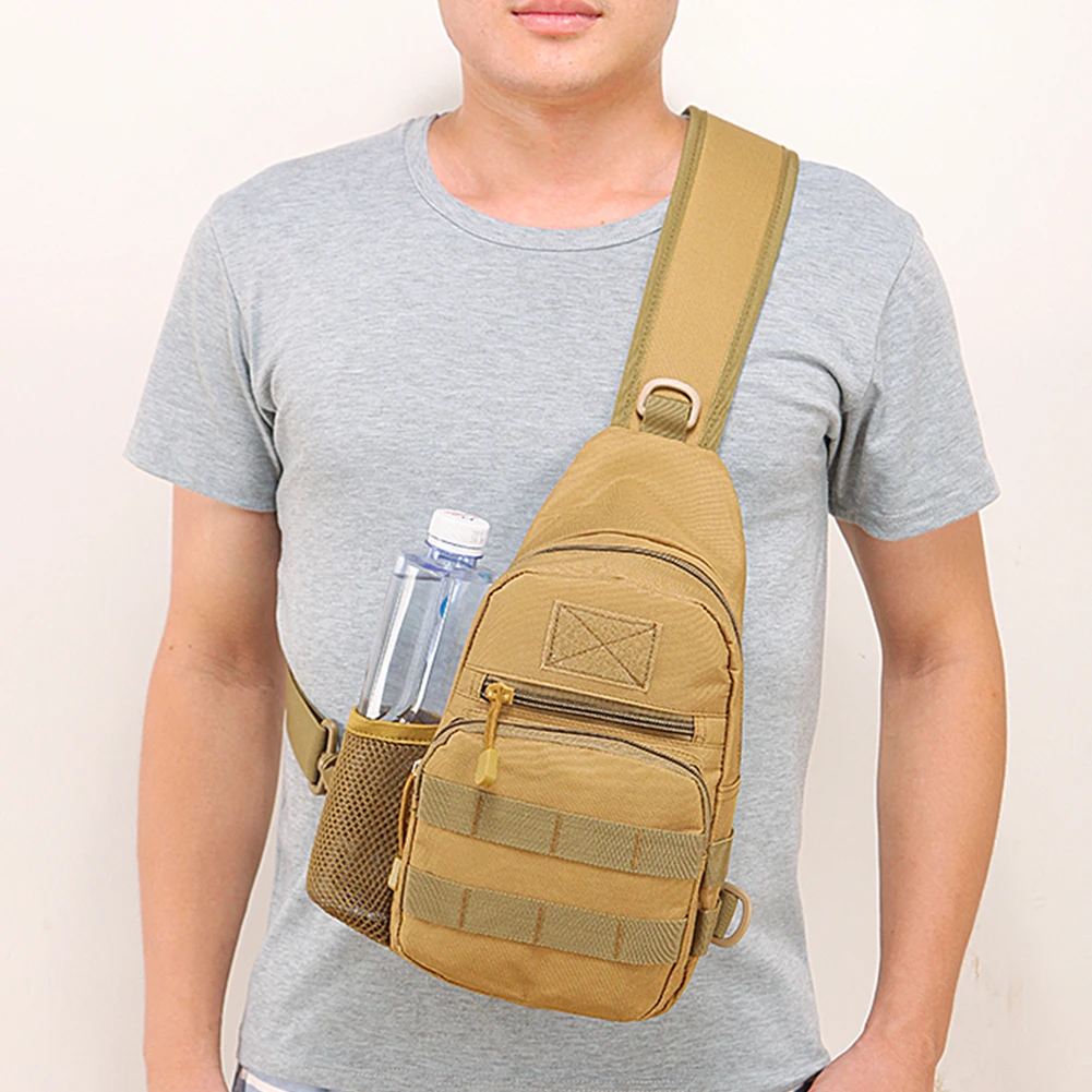 Outdoor Tactical Camouflage Kettle Chest Pack Bags Men Hiking Backpack Nylon Hunting Fishing Molle Army Trekking Shoulder Bag