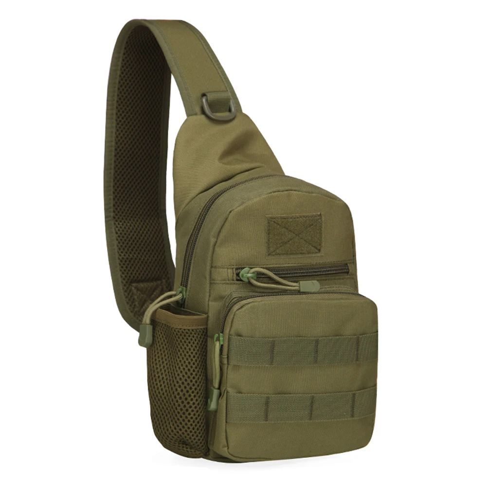 Outdoor Tactical Camouflage Kettle Chest Pack Bags Men Hiking Backpack Nylon Hunting Fishing Molle Army Trekking Shoulder Bag